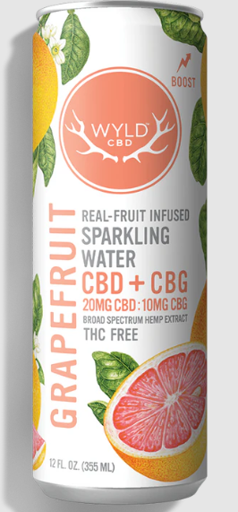 Photograph of product: WYLD CBD Sparkling Water - Grapefruit 2:1 CBD/CBG