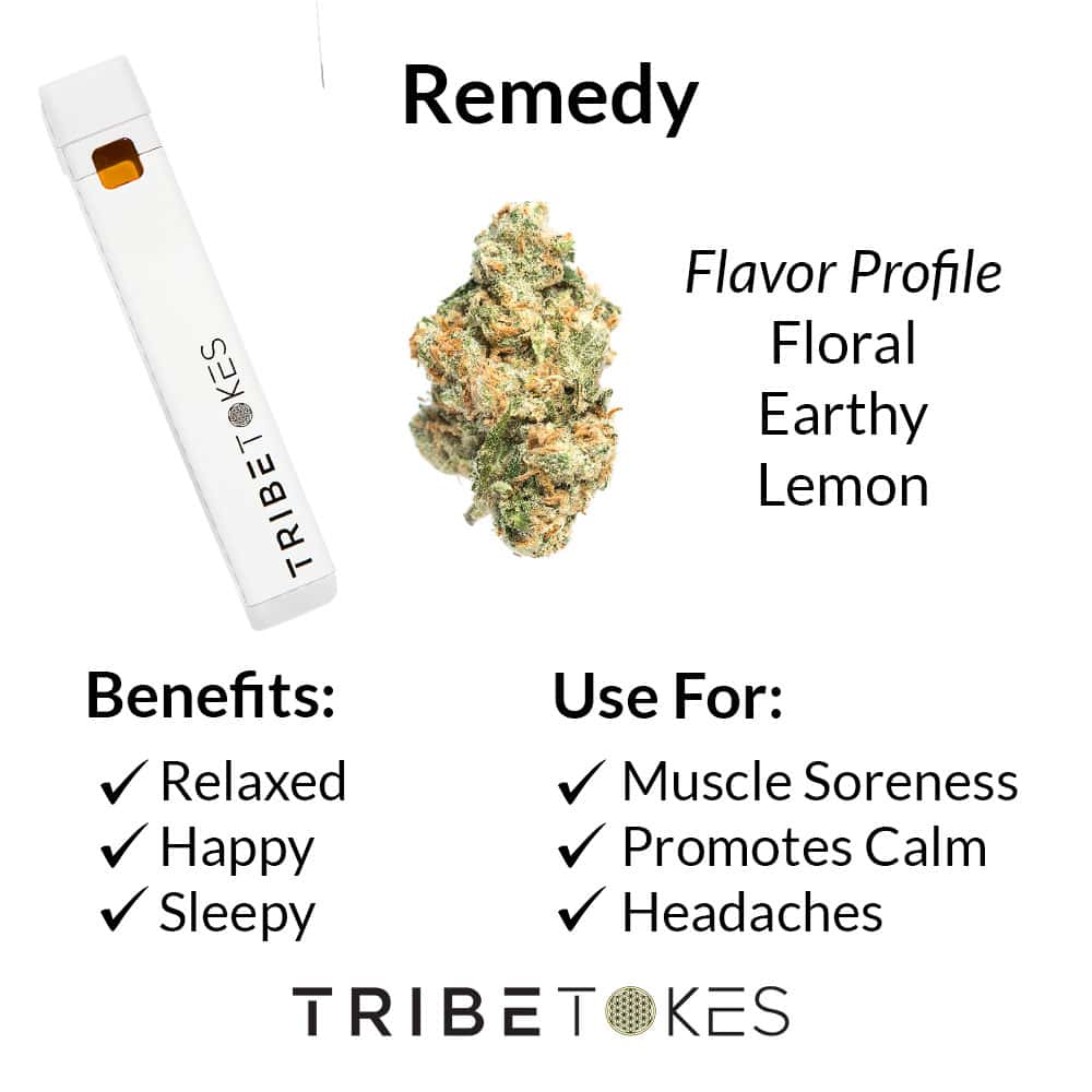 Photograph of product: Tribe Tokes | Remedy | Oui'd | CBD Full Spectrum Disposable Vape | 1ml