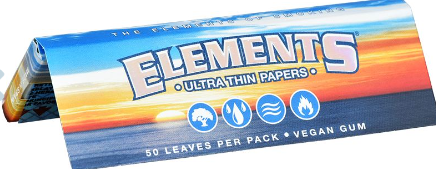 Photograph of product: Elements Ultra Rice Rolling Papers 1-1/4"