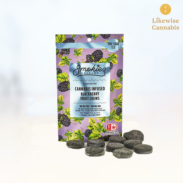 Photograph of product: 10-PACK 100MG 1:1 BLACKBERRY GUMMIES CBD:TH-oui