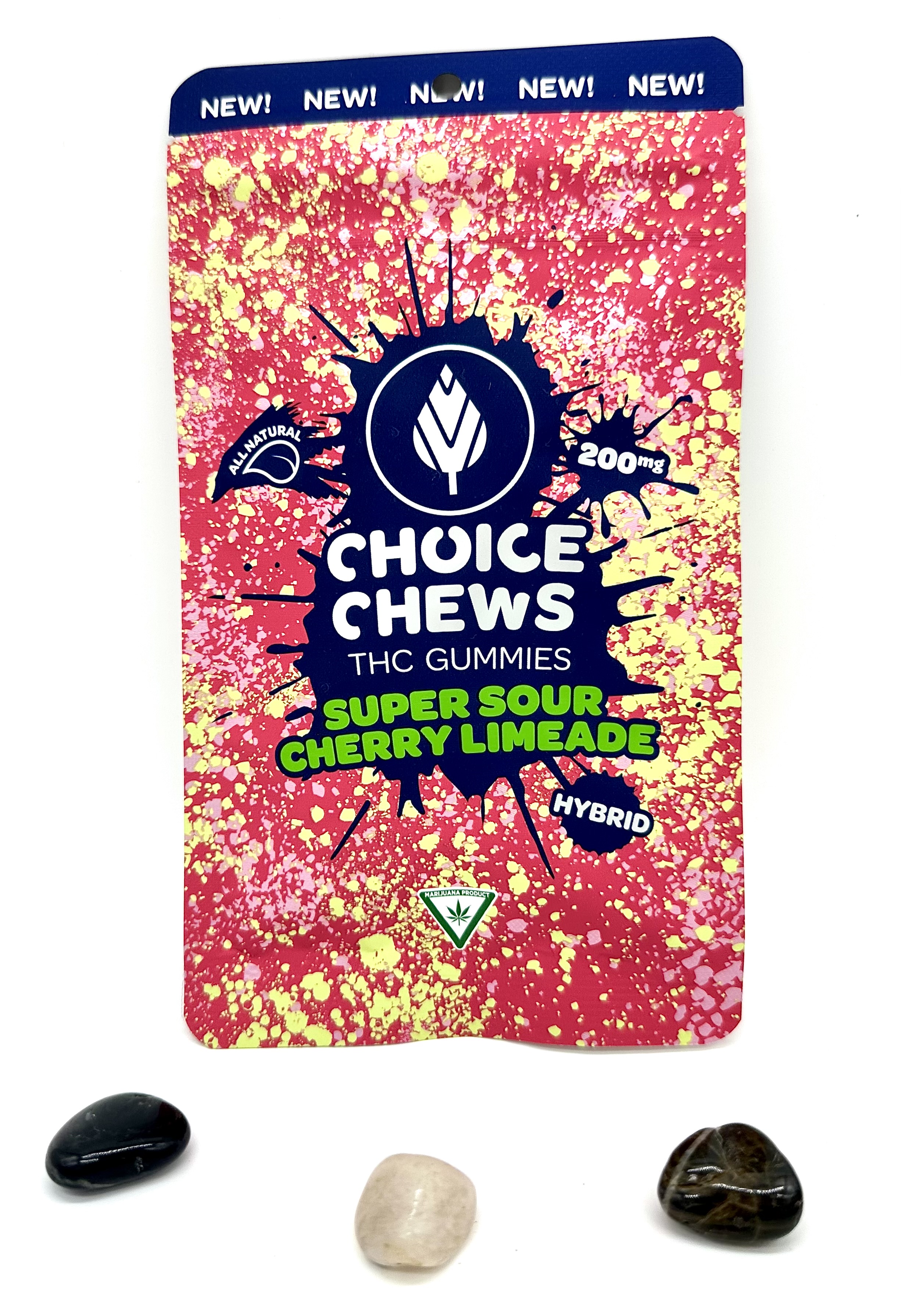 Photograph of product: Super Sour Cherry Limeade - 200mg Gummies