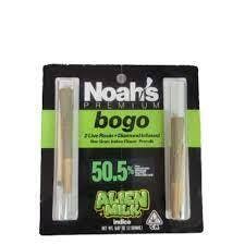 Photograph of product: Noahs Premium BOGO | Alien Milk Live Rosin + Diamond Infused Prerolls (2pk)