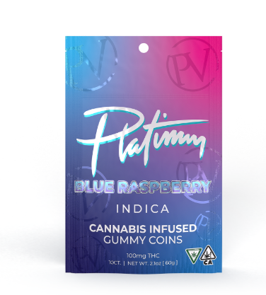 Photograph of product: Platinum Vape - 200mg TH-oui Gummies - Blue Raspberry (I)