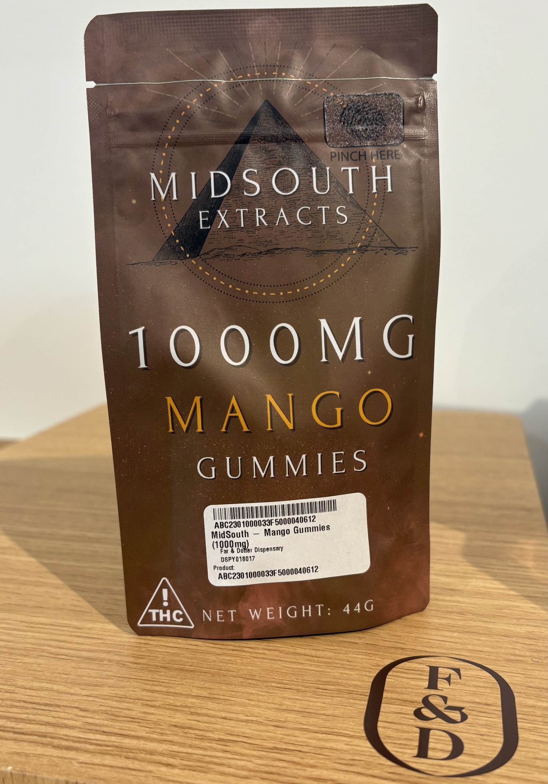 Photograph of product: MidSouth - Mango Gummies (1000mg)