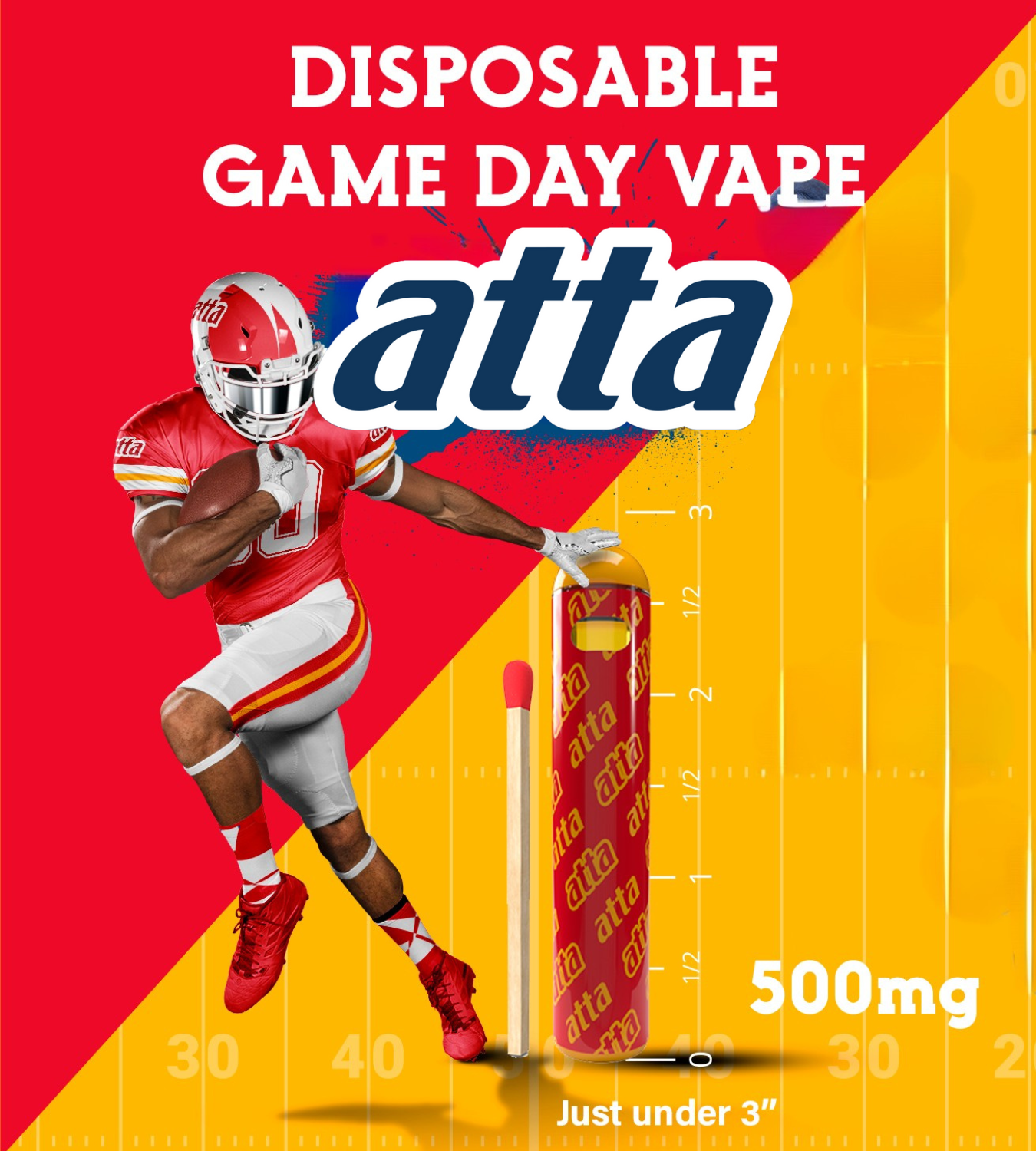 Photograph of product: Badass Blueberry .5g Disposable Vape Cartridge - Atta