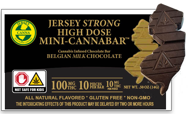 Photograph of product: Jersey Strong Mini NJ Belgian Chocolate 2pc 100mg-H