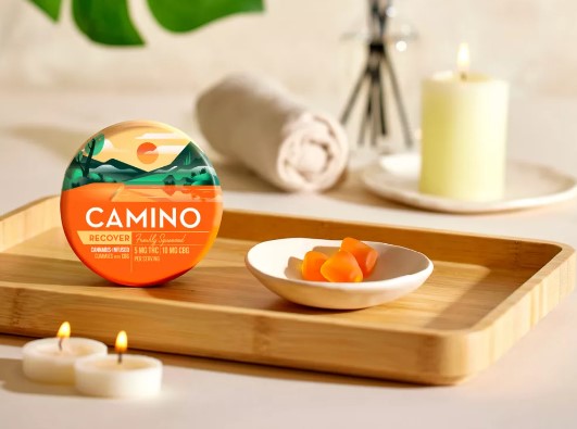 Photograph of product: Camino  Freshly Squeezed 2:1 Cbg:Thc Recover Gummies 20 Pack