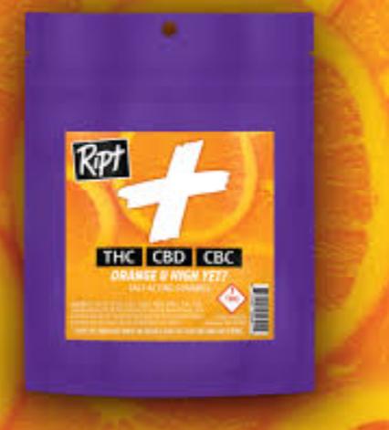 Photograph of product: Ript - (H) Orange U High Yet? (1:1:1) Gummies