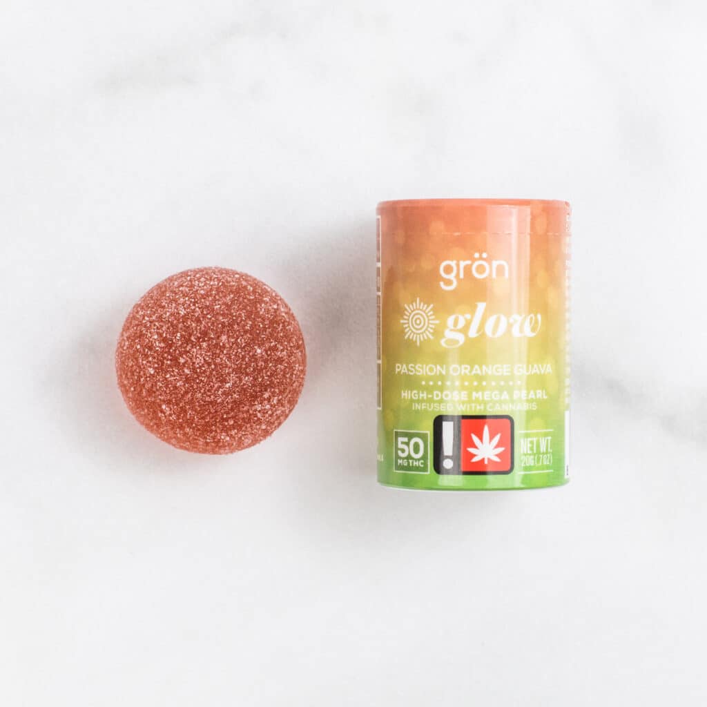 Photograph of product: Grn - Passion Orange Guava Mega Pearl - 100mg