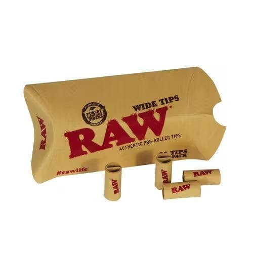 Photograph of product: Raw Prerolled Wide Tips 21pk
