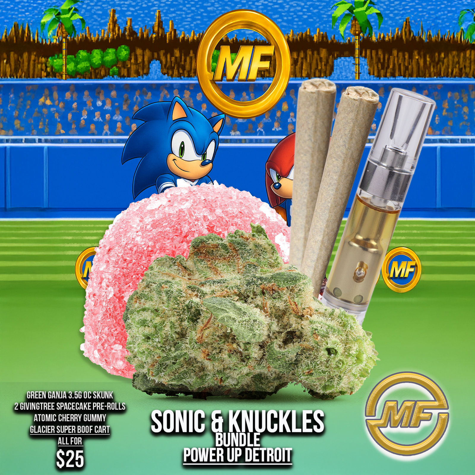 Photograph of product: MF | Sonic & Knuckles Bundle Bag - 4.7g