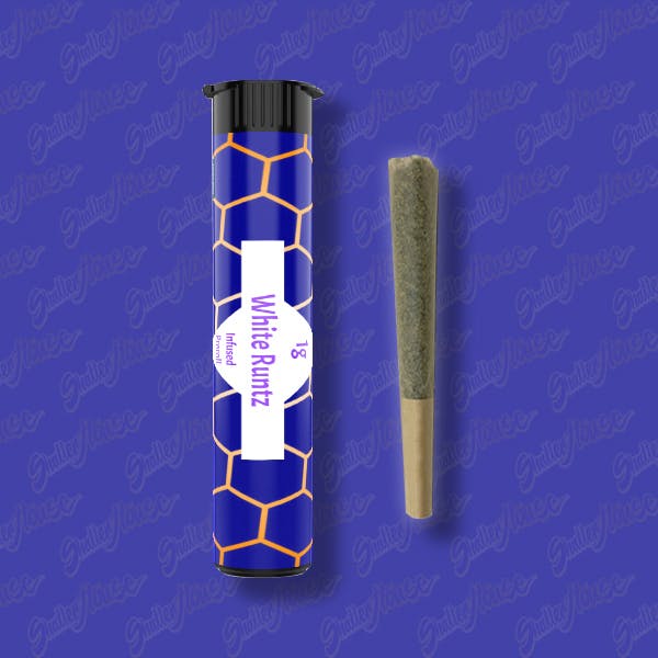 Photograph of product: Shatter House White Runtz Infused Pre-Roll