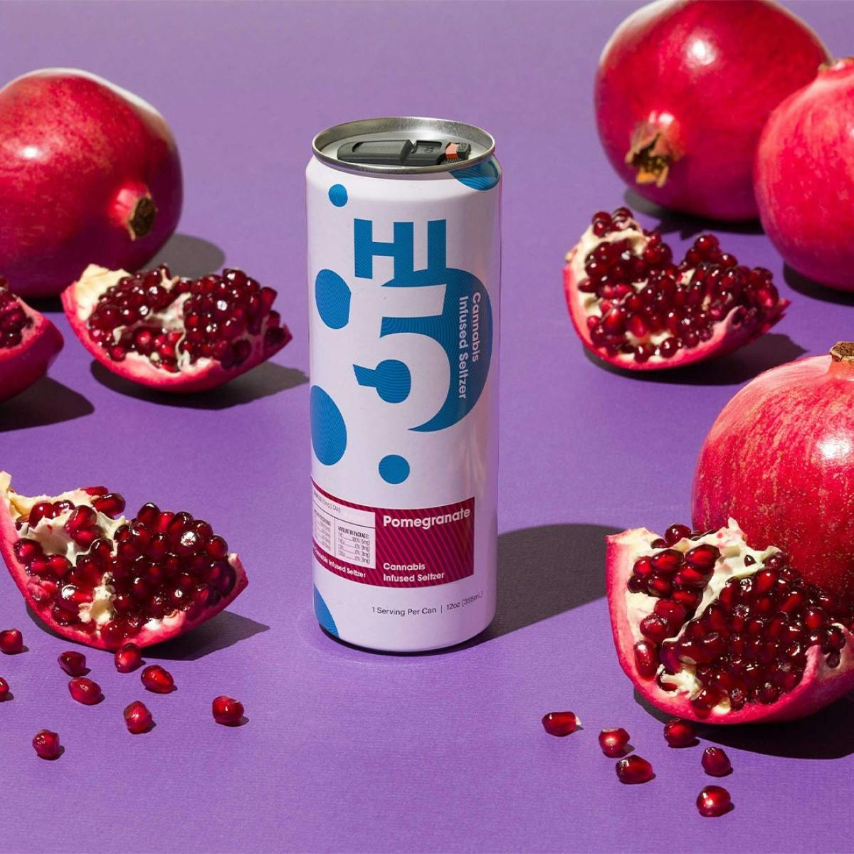 Photograph of Product: Hi5 - Pomegranate Seltzer - 5mg
