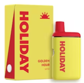 Photograph of product: Holiday Golden Hour Oui'd Distillate Disposable 1g