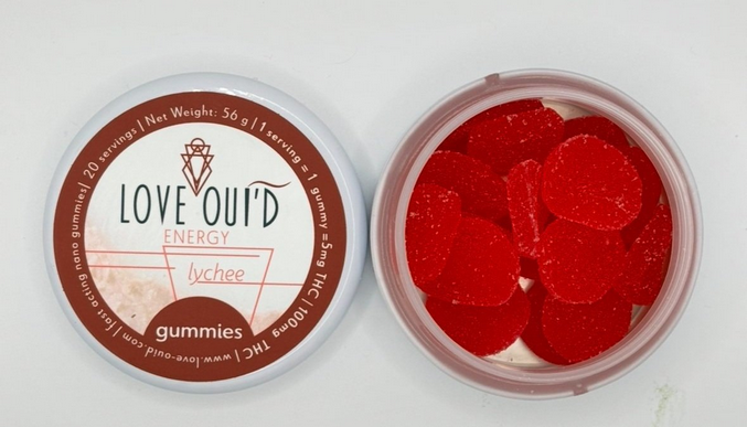 Photograph of Product: Love Oui'd: Lychee Nano Energy Gummies
