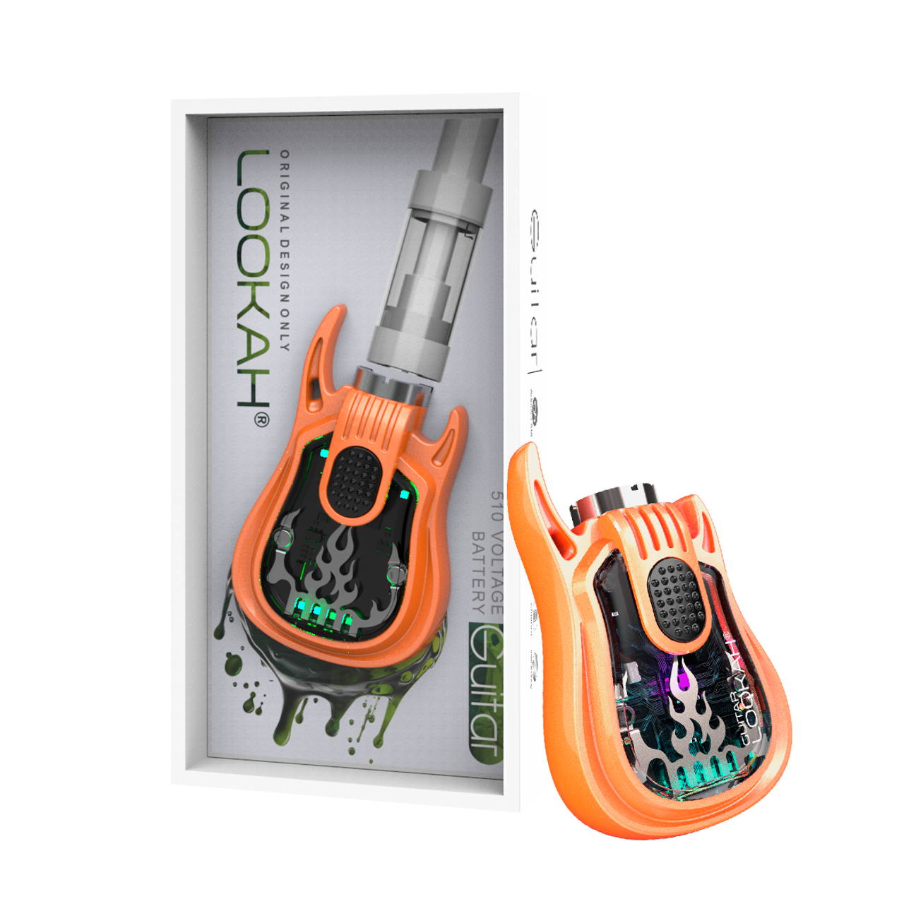 Photograph of product: Lookah Guitar 510 Thread Battery | Orange