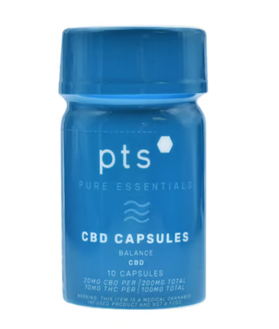 Photograph of product: PTS - CBD Capsules 10pc - 100mg