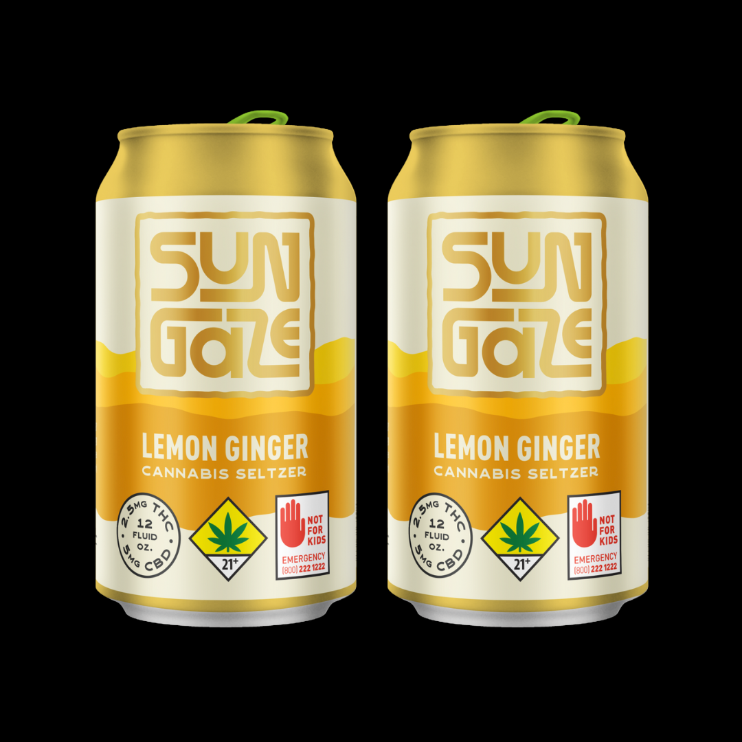 Photograph of product: Lemon Ginger Seltzer | 2 Pack Sungaze