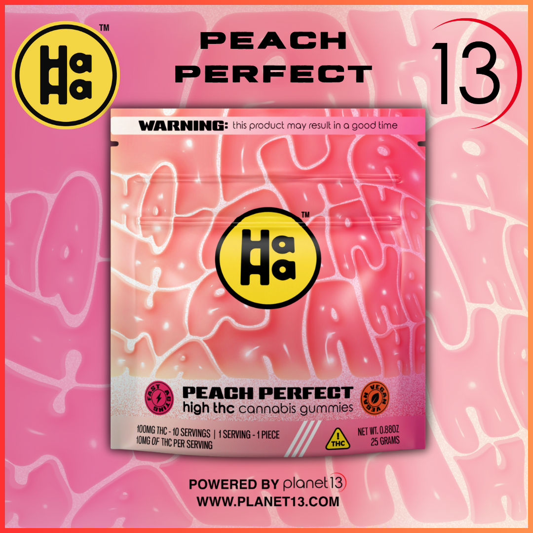 Photograph of product: Haha Peach Perfect Gummies