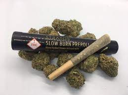 Photograph of product: Stratos | Slowburn Infused Joint | 1G | Black Velvet | Hybrid
