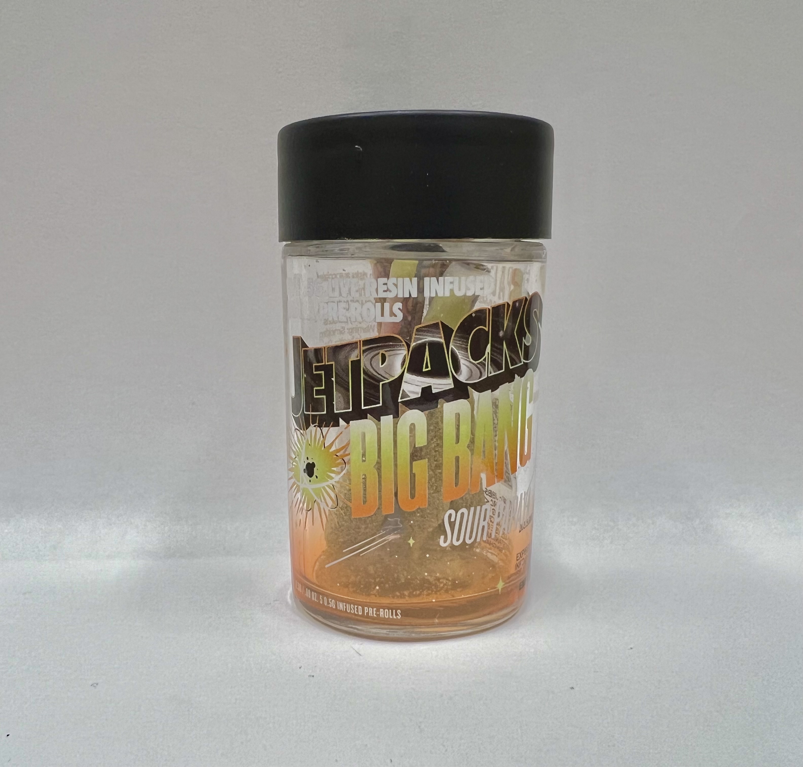 Photograph of product: Jetpacks Big Bang Infused PreRolls 5pk - Sour Papaya