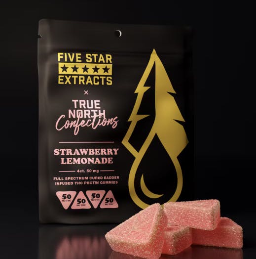 Photograph of product: Five Star Extracts | Strawberry Lemonade Full Spectrum Gummies | 200mg