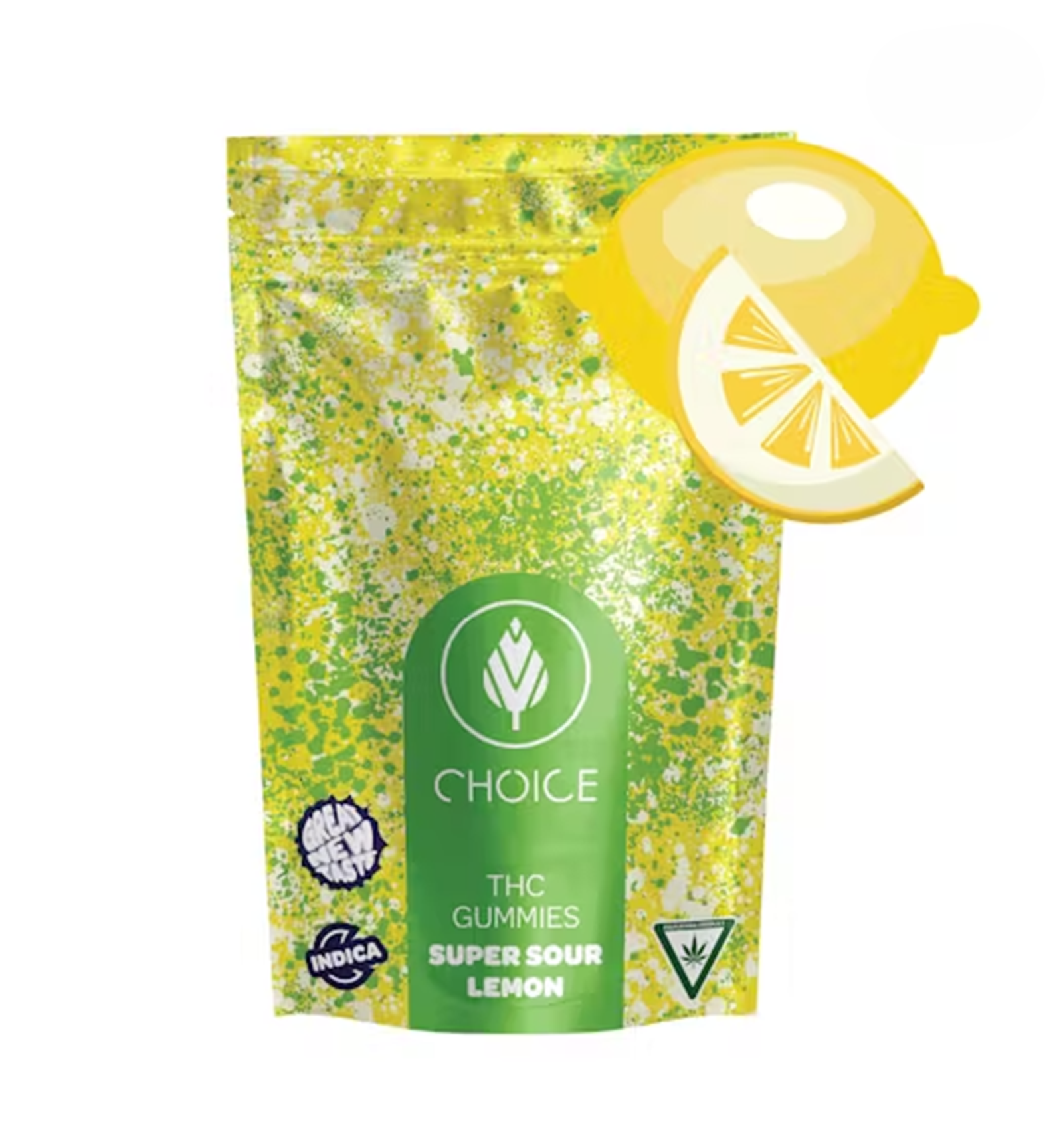 Photograph of product: CHOICE | SUPER SOUR LEMON | Oui'd | GUMMIES | 100MG | REC