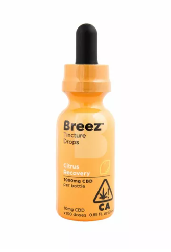 Photograph of product: BREEZ CITRUS RECOVERY CBD TINCTURE 1000MG