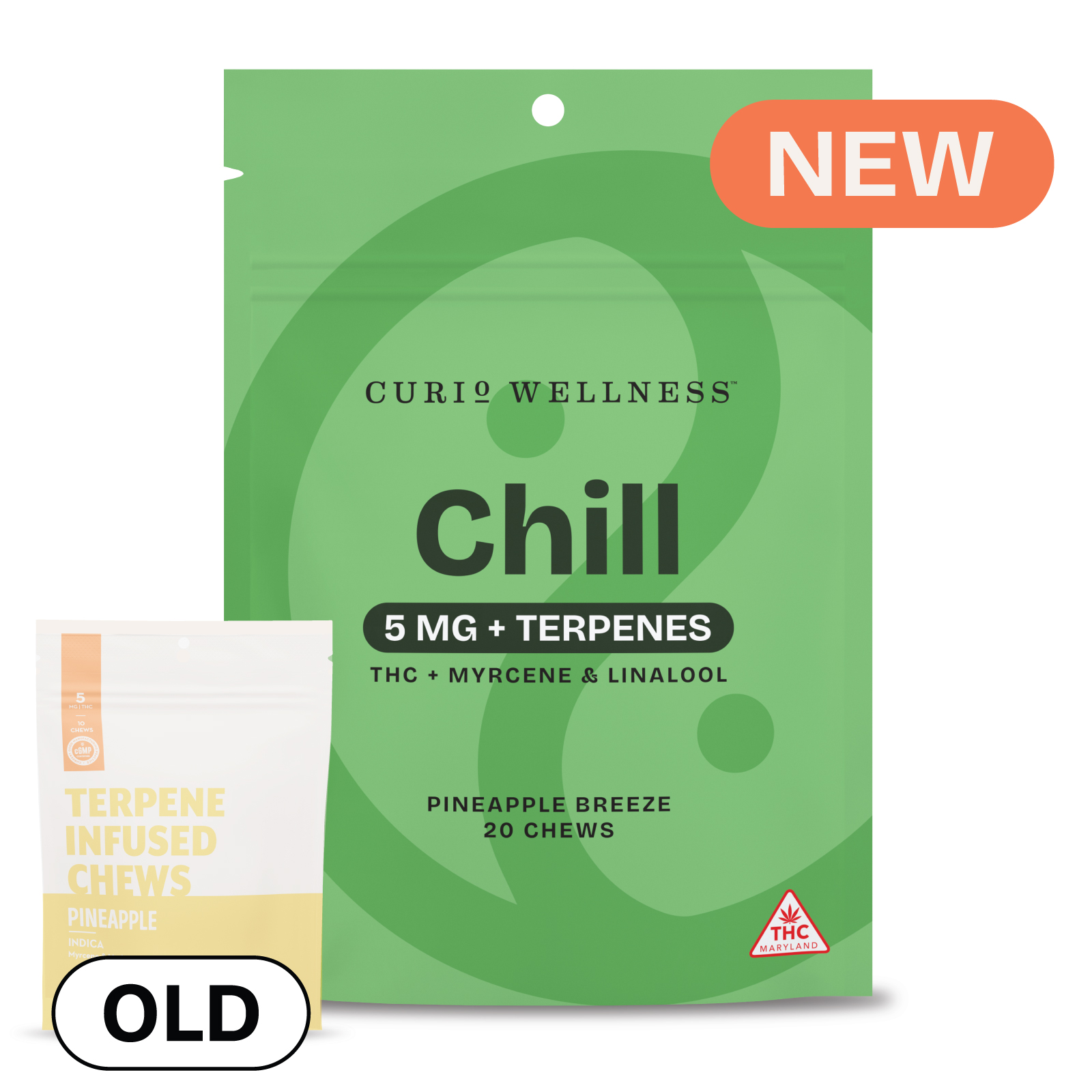 Photograph of product: Chill 5mg + Terpenes | Pineapple Breeze Chews (Formerly Pineapple Terpene Infused Chews)
