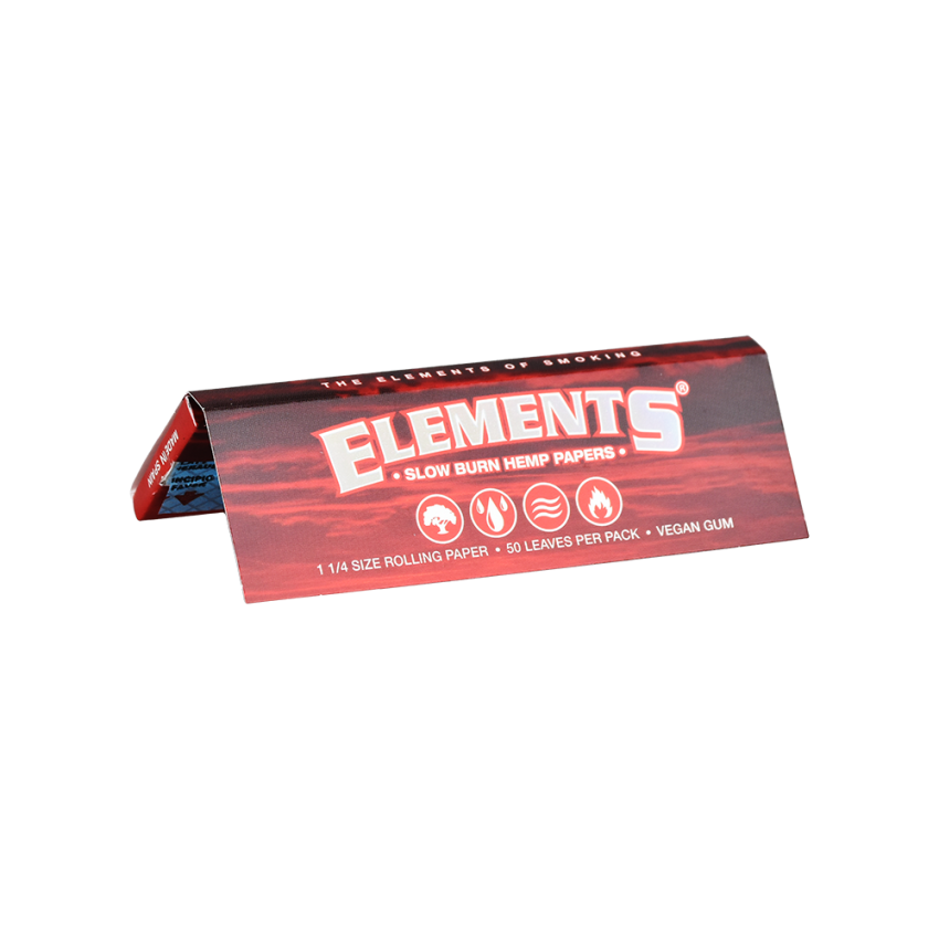 Photograph of product: Elements Red Slow Burn Hemp Rolling Papers - 1 1/4"