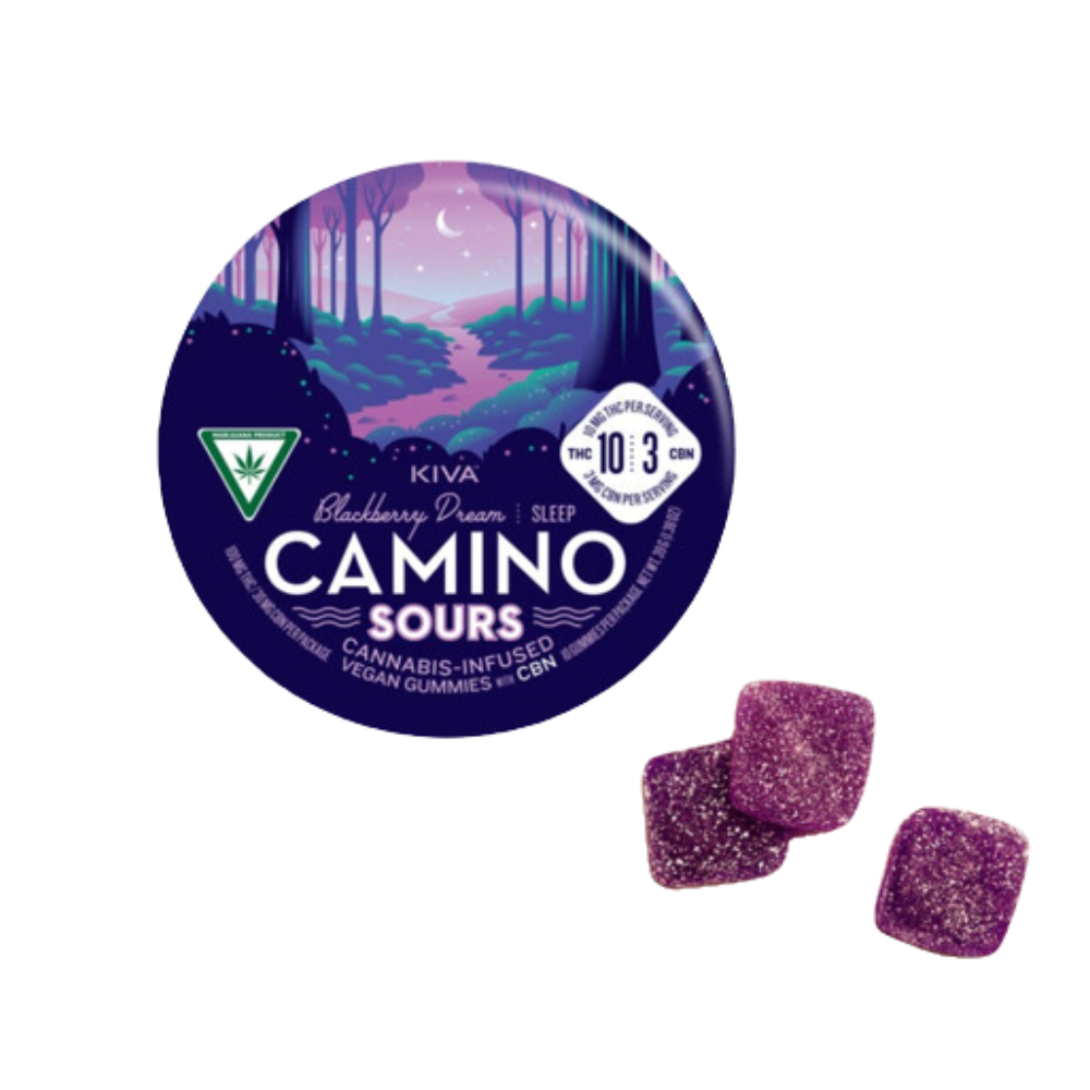 Photograph of product: Camino - 200mg Gummy Sours - Blackberry Dream