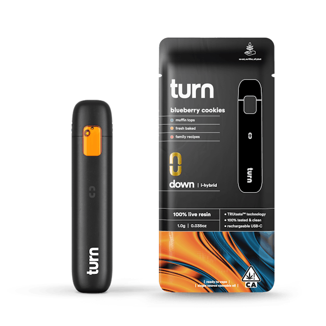 Photograph of product: Turn - Blueberry Cookies - Live Resin Disposable - 1g - 