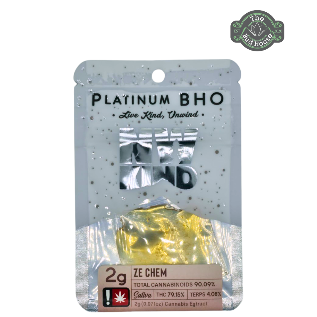 Photograph of product: NW KIND 2g ZE CHEM Platinum BHO Shatter