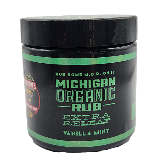 Photograph of Product: Vanilla Mint | Extra Releaf | Topical Jar 3oz | Michigan Organic Rub