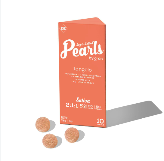 Photograph of product: 2:1:1 TH-oui/CBC/CBG Tangelo Pearls | 10pk