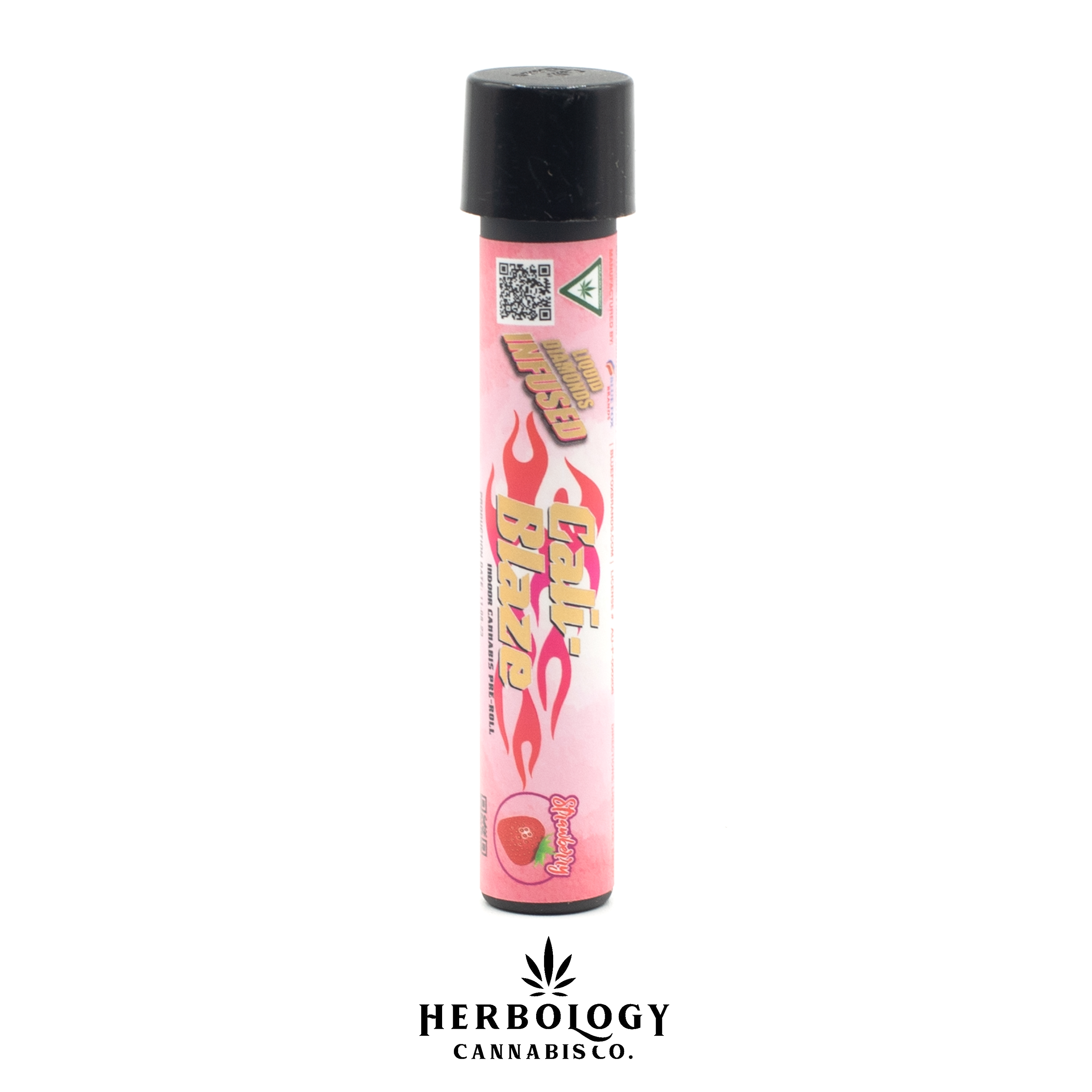 Photograph of product: Cali Blaze | Infused Pre-Roll | Strawberry | 1.2g