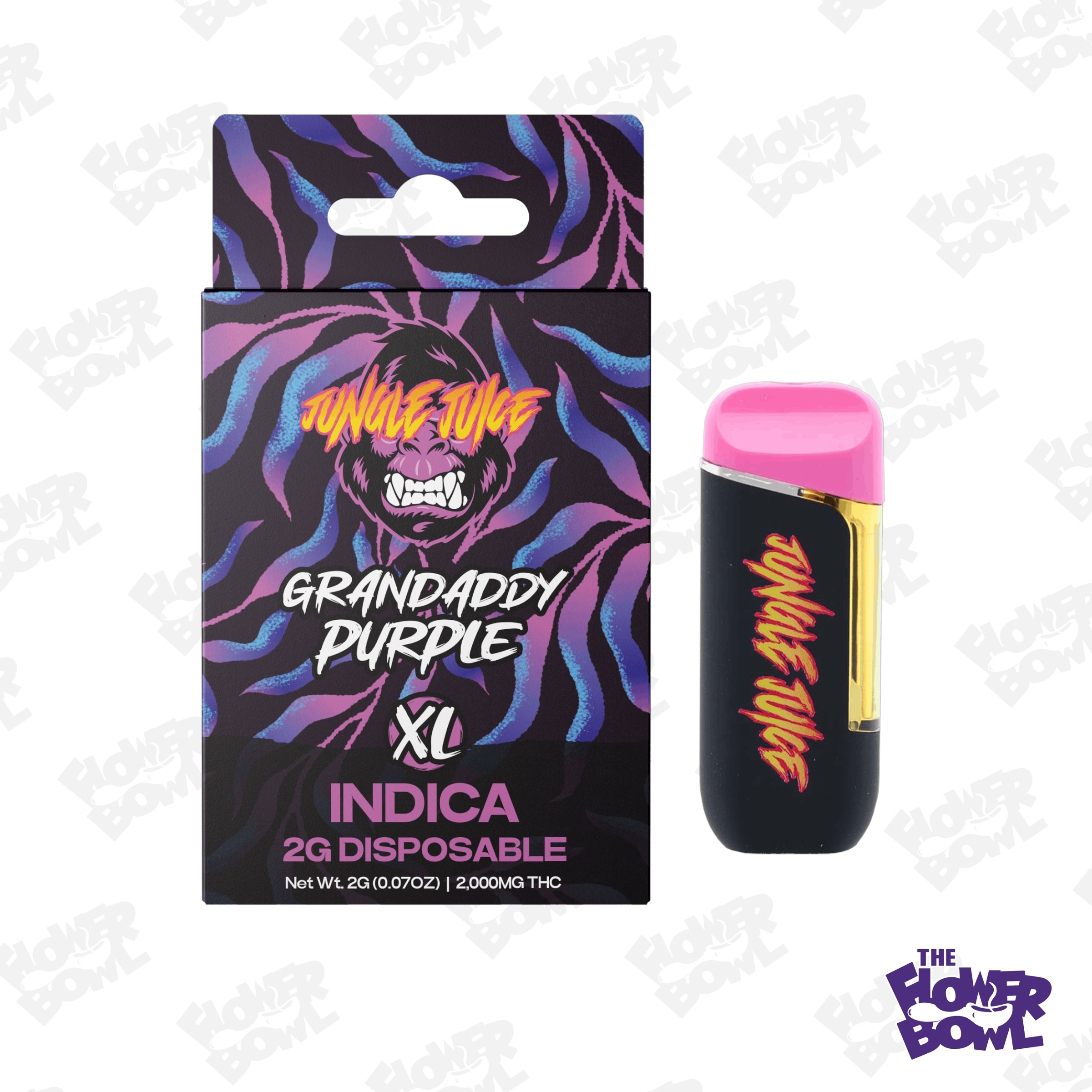 Photograph of product: AU Jungle Juice: Grandaddy Purple (I) 2G Disposable