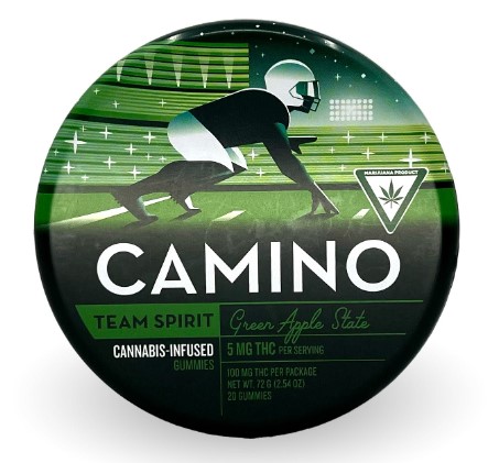 Photograph of product: Camino Green Apple State Gummies 200mg Rec