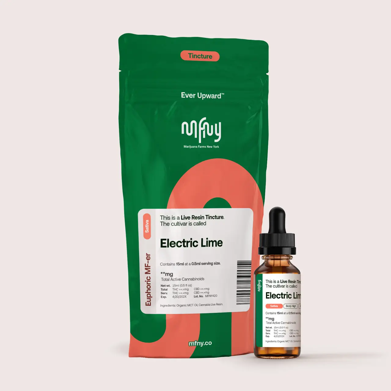 Photograph of product: MFNY - Electric Lime Live Resin Tincture - 388.2mg