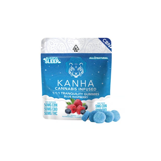 Photograph of product: Tranquility Gummy 1:1:1-150mg- Kanha - 