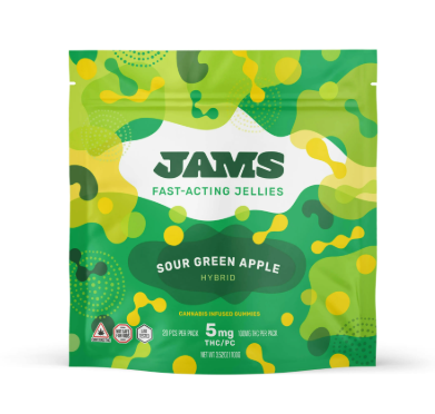 Photograph of product: Sour Green Apple Gummies (5mg/100mg) (Jams)