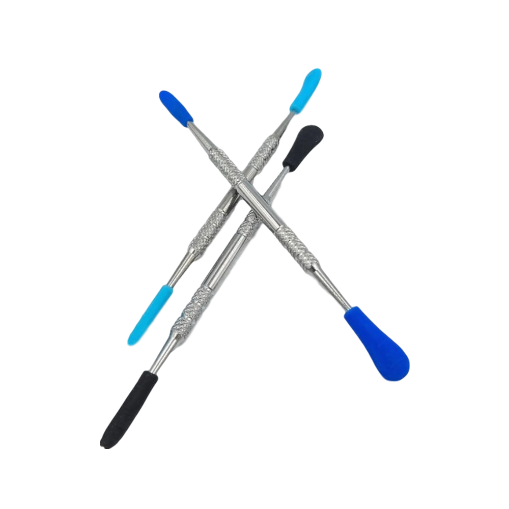 Photograph of product: Double-Sided Metal Concentrate Tool w/ Silicone Tips | 6"