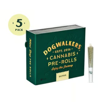Photograph of product: Dogwalkers | East Coast Sour Diesel | Hybrid | Pre-Rolls | 5 Pack | 1.75g
