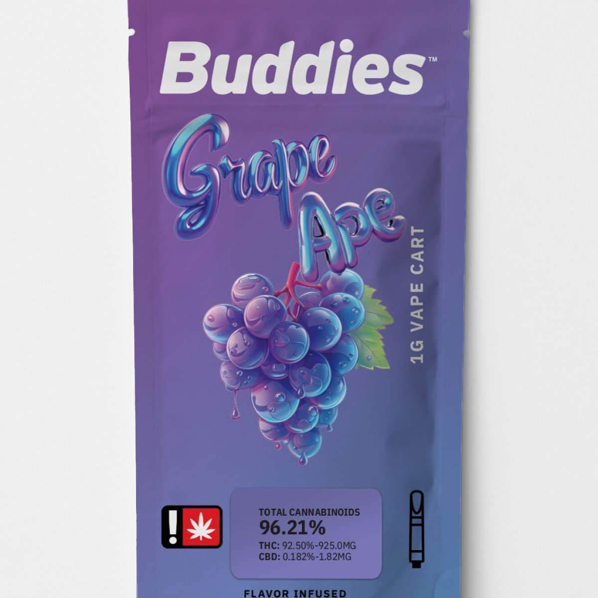 Photograph of product: Buddies | Botanical Flavored Cartridge | Grape Ape