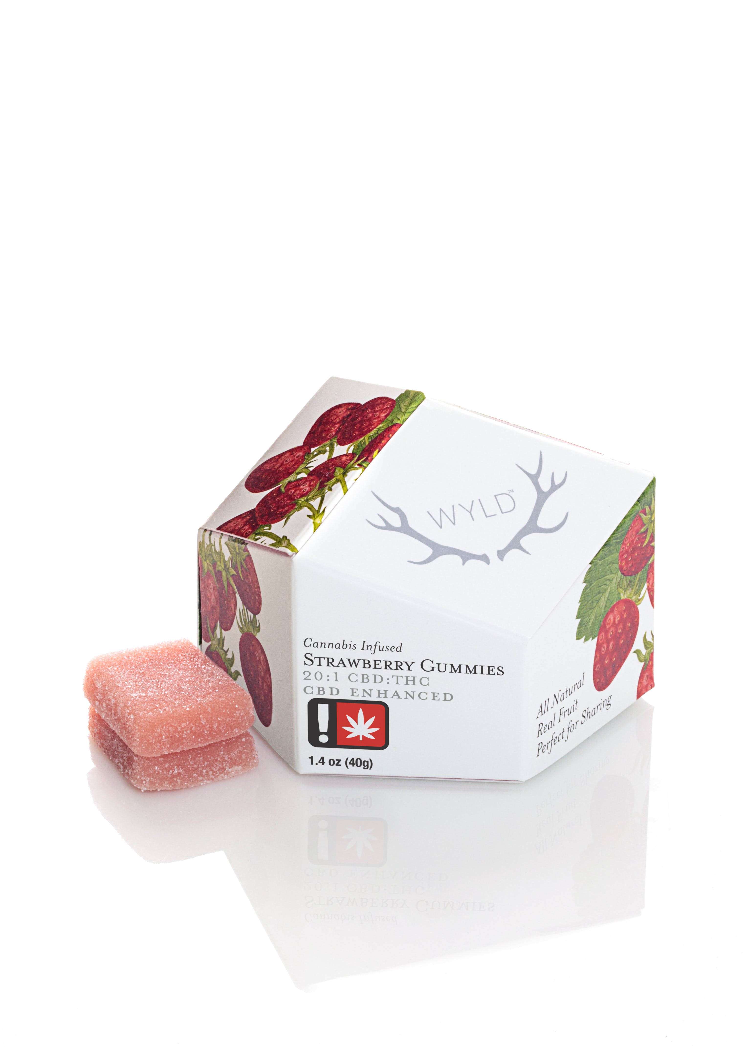 Photograph of product: Gummies |  Strawberry | 20:1 CBD:TH-oui  | 10 x 10mg