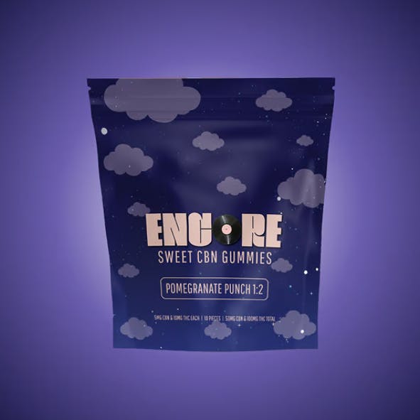 Photograph of product: 1:2 Pomegranate Punch CBN 110mg | 10pk - 