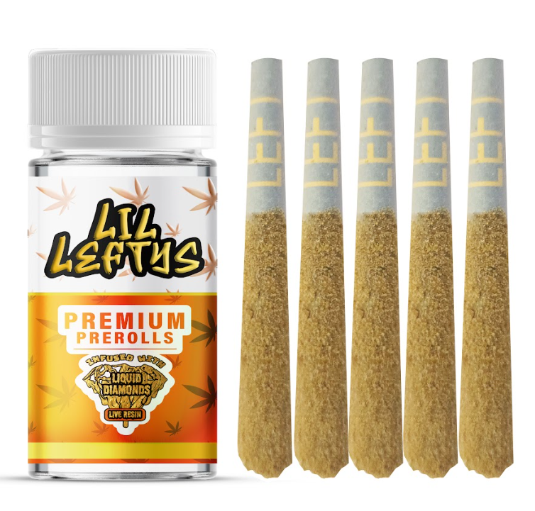 Photograph of product: Lil Leftys - Infused Prerolls - 0.75g 5pk (3.75g) - Orange Creamsicle