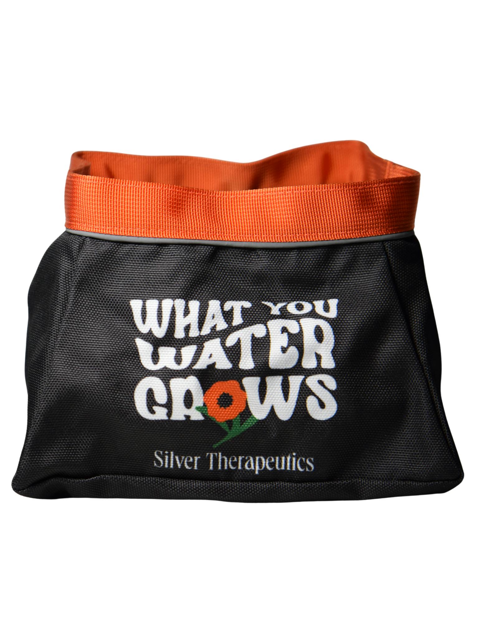 Photograph of product: Branded Travel Bowl | Black Bowl With Red Rim - 