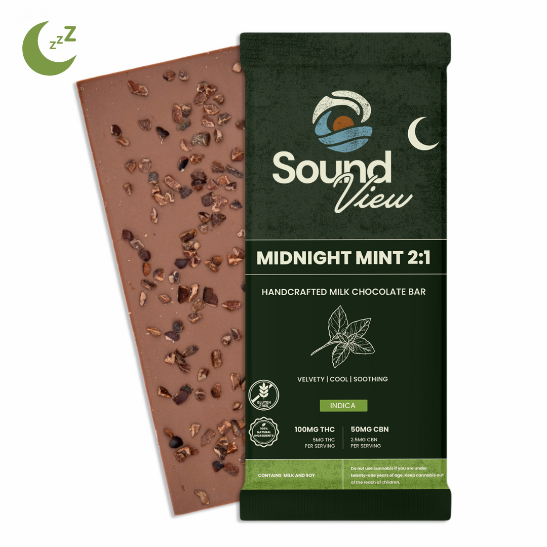Photograph of product: Midnight Mint TH-oui:CBN 2:1 Milk Chocolate Bar 20pk (C0080000058)