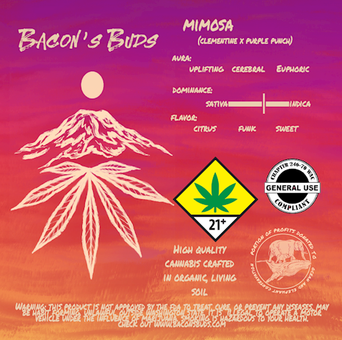 Photograph of Product: Bacon's Buds - Mimosa - Flower - 7g